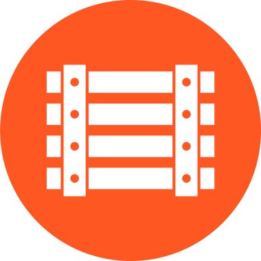 Demiryolu simgesinin vektör illüstrasyonu