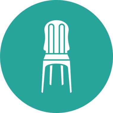 Sandalye simgesinin vektör illüstrasyonu