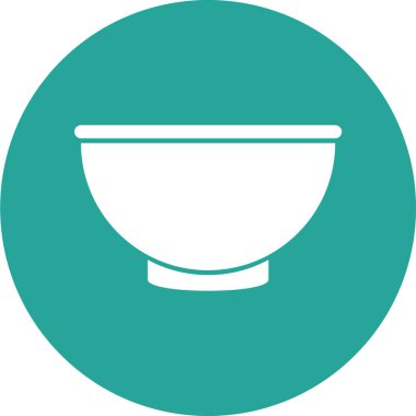 Gıda kâsesi simgesinin vektör illüstrasyonu