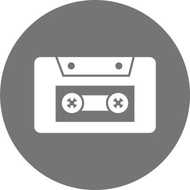 kaset ikonu. vektör illüstrasyonu