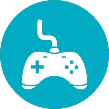 gamepad simgesi vektörü basit illüstrasyon