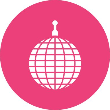 Ayna topu simgesinin vektör illüstrasyonu