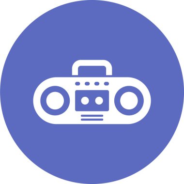 Basit boombox simgesinin vektör çizimi
