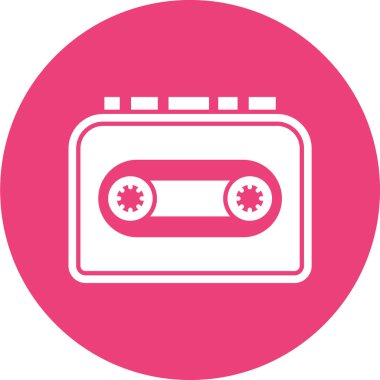 kaset teybi ikon vektör çizimi