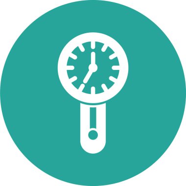 Beyaz arkaplanda izole edilmiş düz stil saat simgesi. zaman sembolü çizimi.