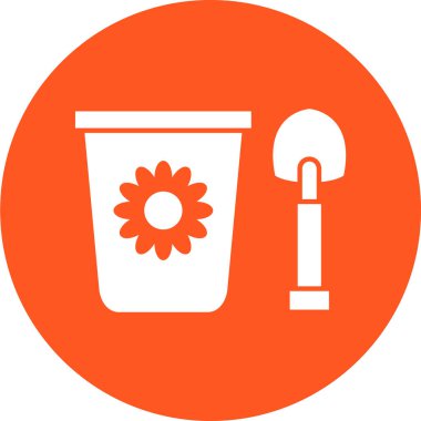 Bahçe simgesinin vektör illüstrasyonu