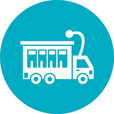 Modern b 'nin vektör illüstrasyonu bus simgesinden yoksun