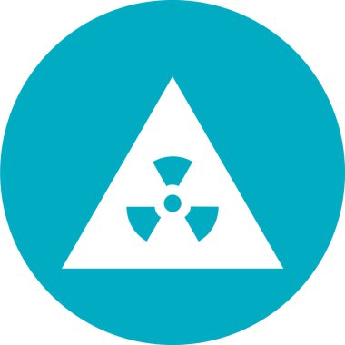 Radyasyon ikonu. Tehlike sembolü. düz vektör illüstrasyonu.