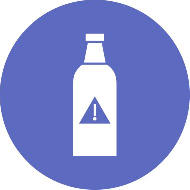 Bir şişe simgesinin vektör illüstrasyonu