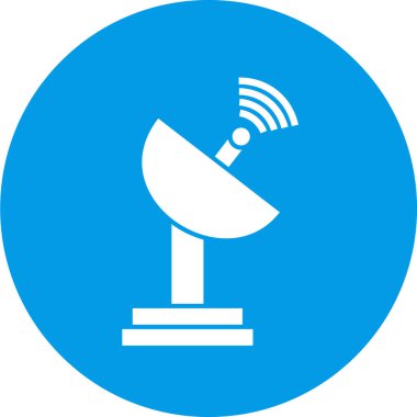 uydu anten simgesi, vektör illüstrasyonu