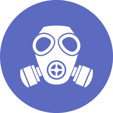 Gaz maskesi simgesi. vektör illüstrasyonu