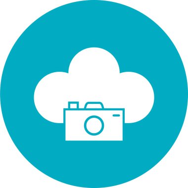 Bulut hesaplama simgesi vektör illüstrasyonu