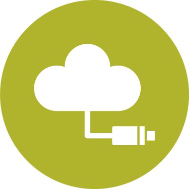 bulut simgesi, vektör illüstrasyonu