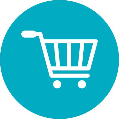 Alışveriş arabası ikonu. vektör illüstrasyonu
