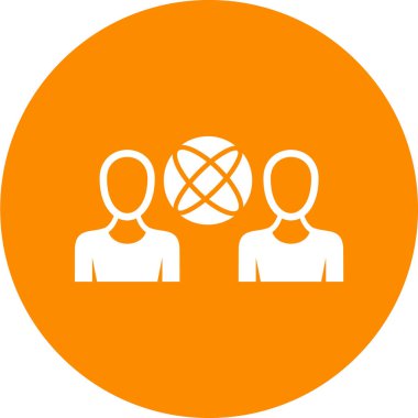 İş insanları simgesinin vektör illüstrasyonu