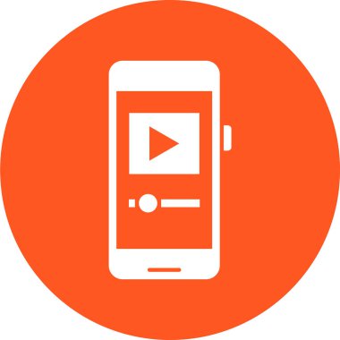 Cep telefonu simgesi, vektör illüstrasyonu