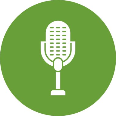 Mikrofon simgesinin vektör illüstrasyonu