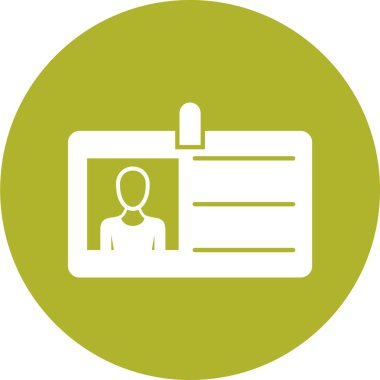 Kimlik kartı simgesi, vektör illüstrasyonu