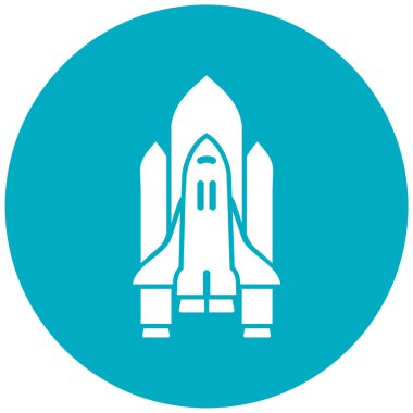 roket fırlatma simgesi, vektör illüstrasyonu