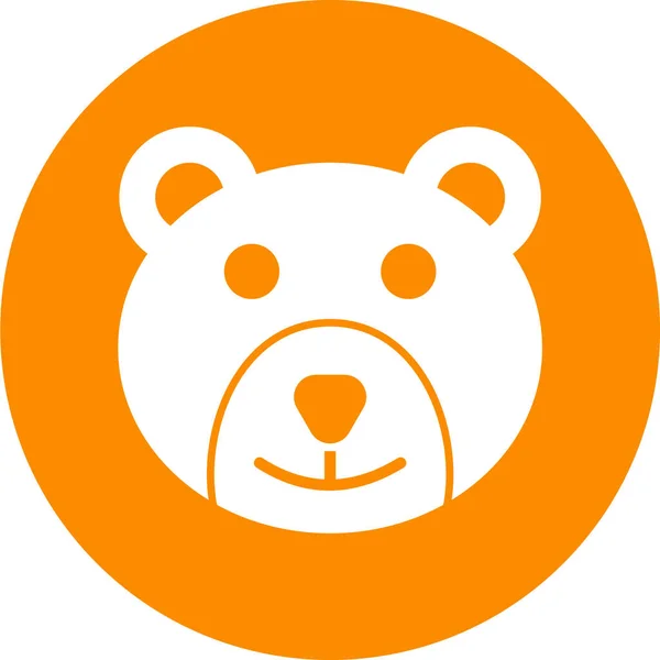 Medvěd Webová Ikona Jednoduchá Ilustrace — Stockový vektor