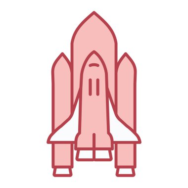roket fırlatma simgesi vektör çizimi