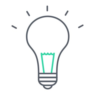 ampul simgesi vektör illüstrasyonu