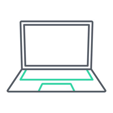 Teknoloji ve bilgisayar vektör çizimi grafik tasarımlı dizüstü bilgisayar