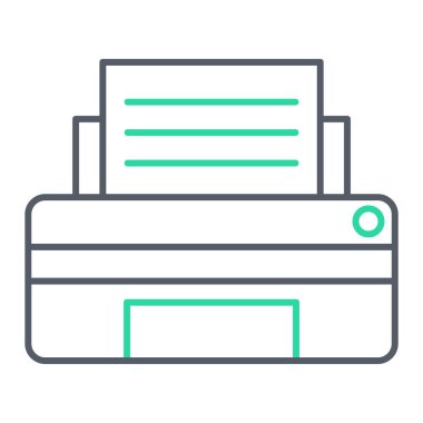 Yazıcı simgesi vektör illüstrasyonu