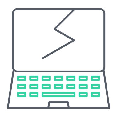 Dizüstü bilgisayar simgesi vektör çizimi