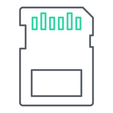 hafıza kartı simgesine. vektör çizim