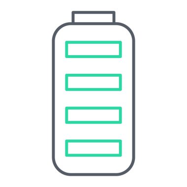 pil şarj ikonu. Web için enerji vektör simgelerinin özet çizimi