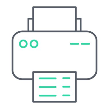 Yazıcı simgesi vektör illüstrasyonu