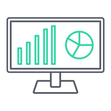 Grafiğin modern grafik simgesinin vektör illüstrasyonu