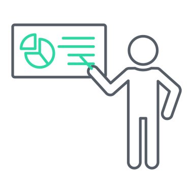 El çizimi simgesi olan bir iş adamı