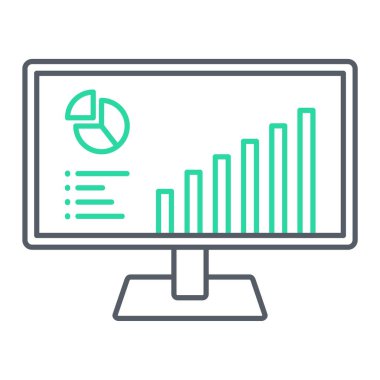 Bilgisayar modern simgesinin vektör illüstrasyonu