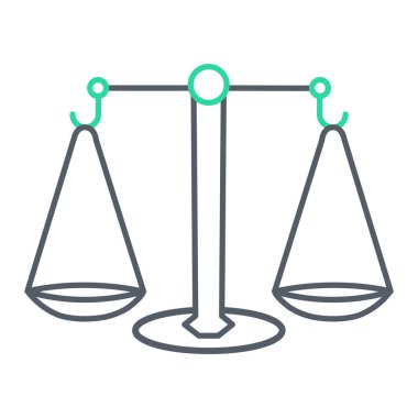 Hukuk ve adalet kavramı ikonu. Beyaz arkaplanda izole edilmiş web tasarımı için yargıç mahkemesi vektör sembolünü özetledi