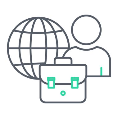 Seo ve ağ simgesinin vektör illüstrasyonu