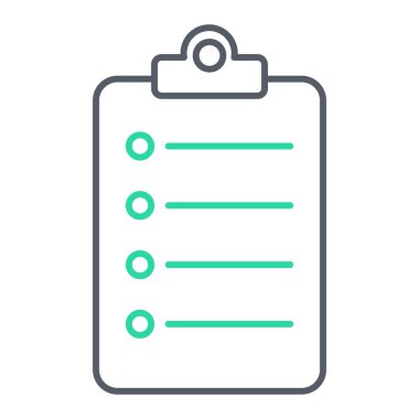 Kontrol listesi simgesi. Web için kontrol listesi vektör simgelerinin basit illüstrasyonu