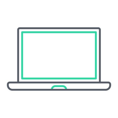 Dizüstü bilgisayar simgesi vektör çizimi