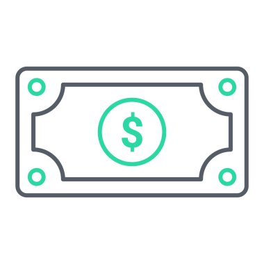 Dolar gagası ikon vektör illüstrasyonu