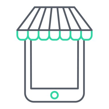 Alışveriş arabası ikon vektör illüstrasyonu