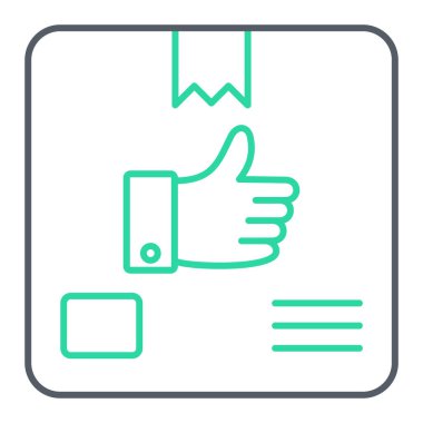 Baş parmağı havada bir el. işaretli vektör illüstrasyonlu el sıkışması