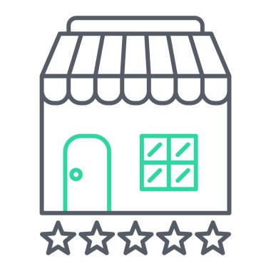 dükkan simgesi vektör illüstrasyonu