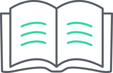 Kitap. Web simgesi basit illüstrasyon