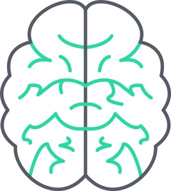 Beyin. Web simgesi basit tasarım