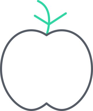 Elma. Web simgesi basit illüstrasyon