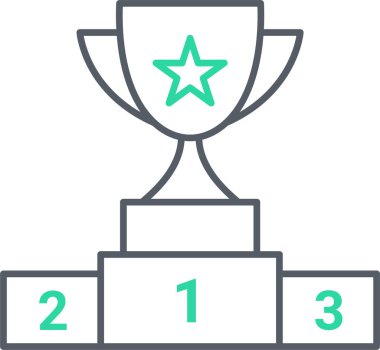 Kupa. Web simgesi basit illüstrasyon