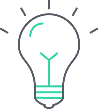 Bir fikrim var. Web simgesi basit illüstrasyon