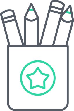 Kalemler. Web simgesi basit illüstrasyon