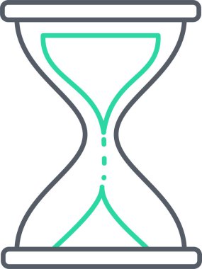 Kum saati. Web simgesi basit illüstrasyon